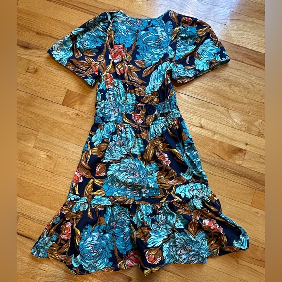Anthropologie The Somerset Mini Dress in Botanical Motif XXS - Picture 4 of 5